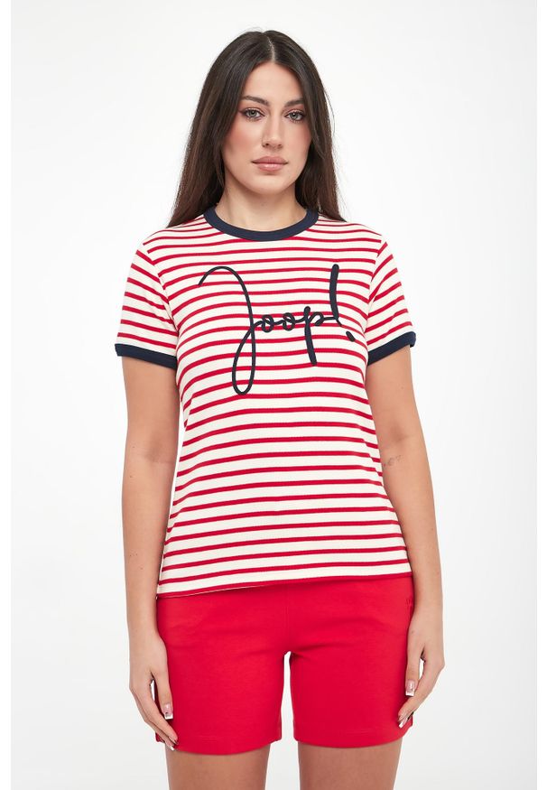 T-shirt damski w paski Trinity JOOP!. Wzór: paski