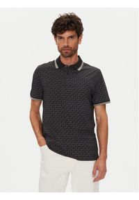 Michael Kors Polo CS550V85KS Czarny Regular Fit. Typ kołnierza: polo. Kolor: czarny. Materiał: bawełna