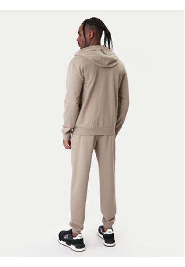 EA7 Emporio Armani Dres 8NPV63 PJVRZ U6167 Beżowy Regular Fit. Kolor: beżowy. Materiał: bawełna