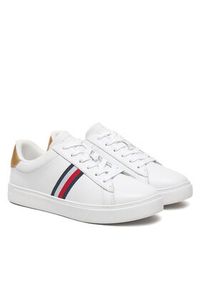 TOMMY HILFIGER - Tommy Hilfiger Sneakersy Essential Court Sneaker FW0FW08321 Biały. Kolor: biały. Materiał: skóra #6