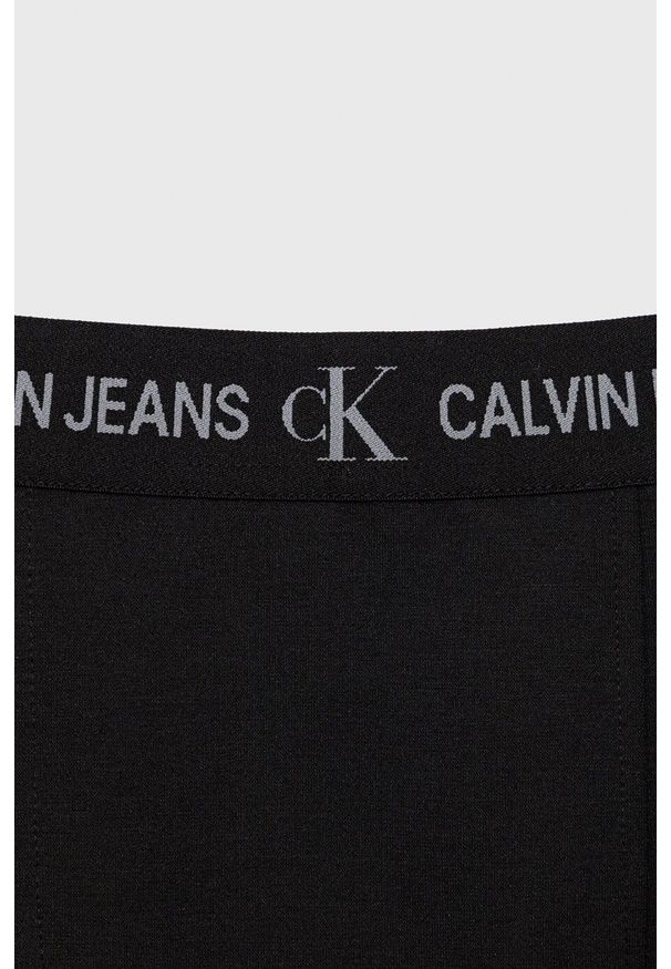 Calvin Klein Jeans Spódnica dziecięca kolor czarny mini prosta. Okazja: na co dzień. Kolor: czarny. Materiał: dzianina. Styl: casual