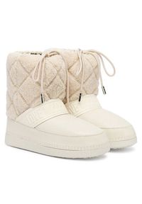 Love Moschino - LOVE MOSCHINO Śniegowce JA24422G0NISJ12B Écru. Materiał: skóra