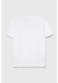 Calvin Klein Jeans t-shirt bawełniany dziecięcy kolor biały z nadrukiem. Kolor: biały. Materiał: bawełna. Wzór: nadruk. Styl: klasyczny #3