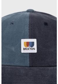 Brixton czapka bawełniana kolor granatowy gładka. Kolor: niebieski. Materiał: bawełna. Wzór: gładki #4