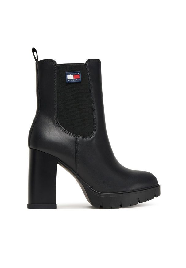 Botki Tommy Jeans. Kolor: czarny
