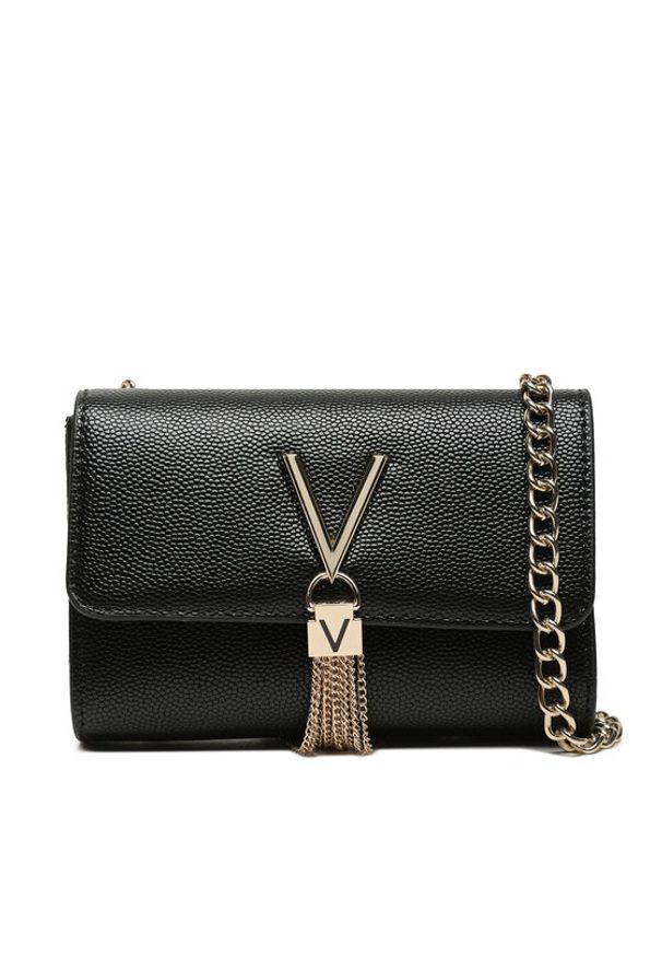 VALENTINO - Valentino Torebka Divina VBS1R403G Czarny. Kolor: czarny. Materiał: skórzane