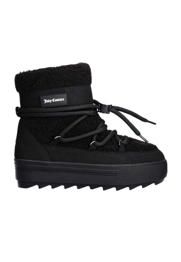 Juicy Couture - JUICY COUTURE Czarne śniegowce damskie Juicy Snow Boot. Kolor: czarny