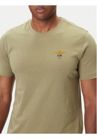 Aeronautica Militare T-Shirt 252TS1580UJ00372 Zielony Regular Fit. Kolor: zielony. Materiał: bawełna #4