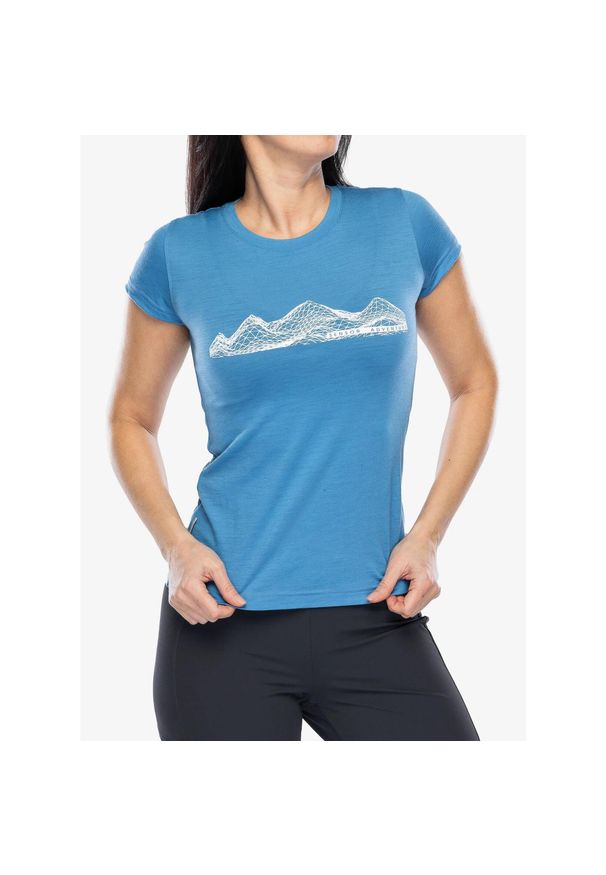 SENSOR - Koszulka merino damska Sensor Merino Active PT Tee S/S. Kolor: niebieski