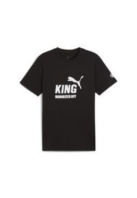 Puma - Męska koszulka Manchester City KING z logo PUMA Black. Kolor: czarny. Sport: piłka nożna