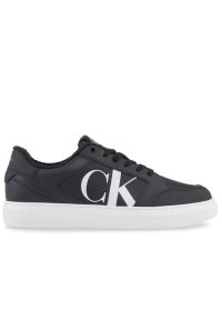 Buty Calvin Klein Casual Cupsole Lth-Pu Mono YM0YM00573-0GJ - czarne. Okazja: na co dzień. Kolor: czarny. Materiał: syntetyk, futro, materiał, guma, skóra. Szerokość cholewki: normalna