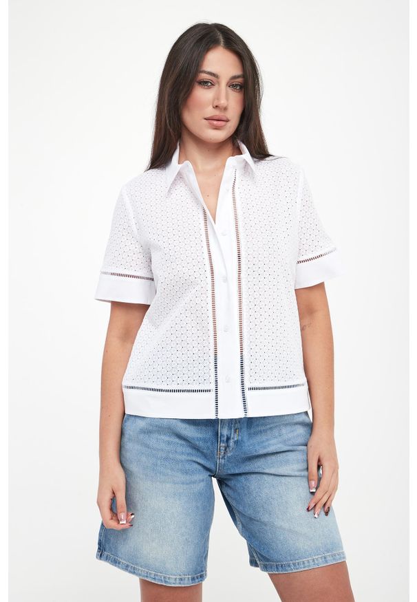 Koszula damska ażurowa Blanc JOOP!. Wzór: ażurowy