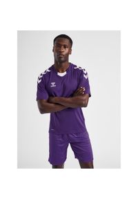Koszulka piłkarska z krótkim rękawem męska Hummel Core XK Poly Jersey S/S. Kolor: wielokolorowy, niebieski, biały. Materiał: jersey. Długość rękawa: krótki rękaw. Długość: krótkie. Sport: piłka nożna #1