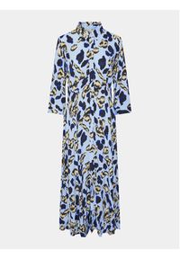 YAS Sukienka koszulowa Savanna 26022663 Niebieski Loose Fit. Kolor: niebieski. Materiał: wiskoza. Typ sukienki: koszulowe #5