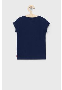 Levi's® - Levi's t-shirt bawełniany dziecięcy kolor granatowy. Okazja: na co dzień, na spotkanie biznesowe. Kolor: niebieski. Materiał: bawełna. Styl: biznesowy, casual