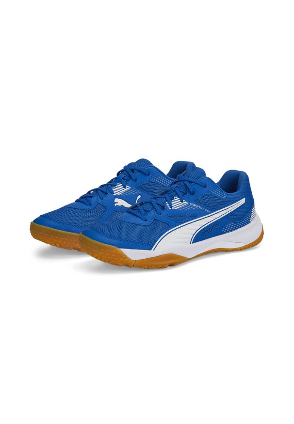 Buty do piłki nożnej męskie Puma SOLARFLASH II. Kolor: niebieski, biały, wielokolorowy, beżowy