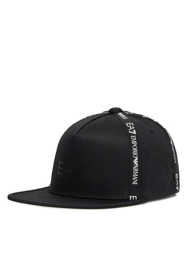 Czapka z daszkiem EA7 Emporio Armani. Kolor: czarny