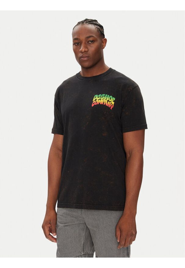 DC T-Shirt ADYZT05450 Czarny Heritage Fit. Kolor: czarny. Materiał: bawełna