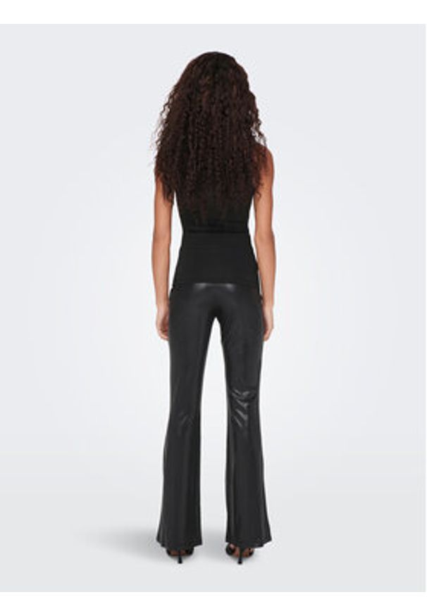 only - ONLY Top Lea 15278090 Czarny Regular Fit. Kolor: czarny. Materiał: syntetyk