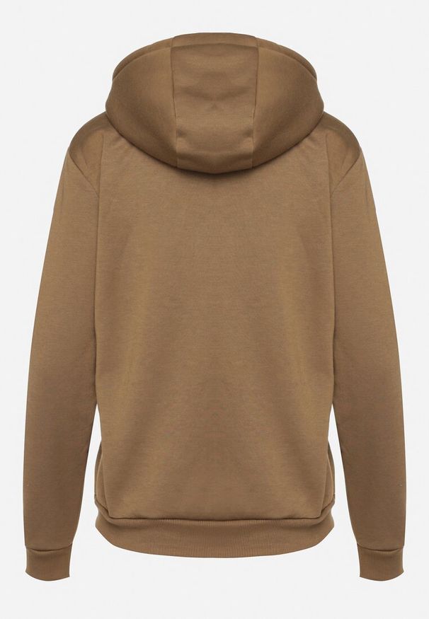 Born2be - Ciemnozielona Bluza z Kapturem Kasseia. Typ kołnierza: kaptur. Kolor: zielony. Materiał: polar, dzianina. Styl: klasyczny