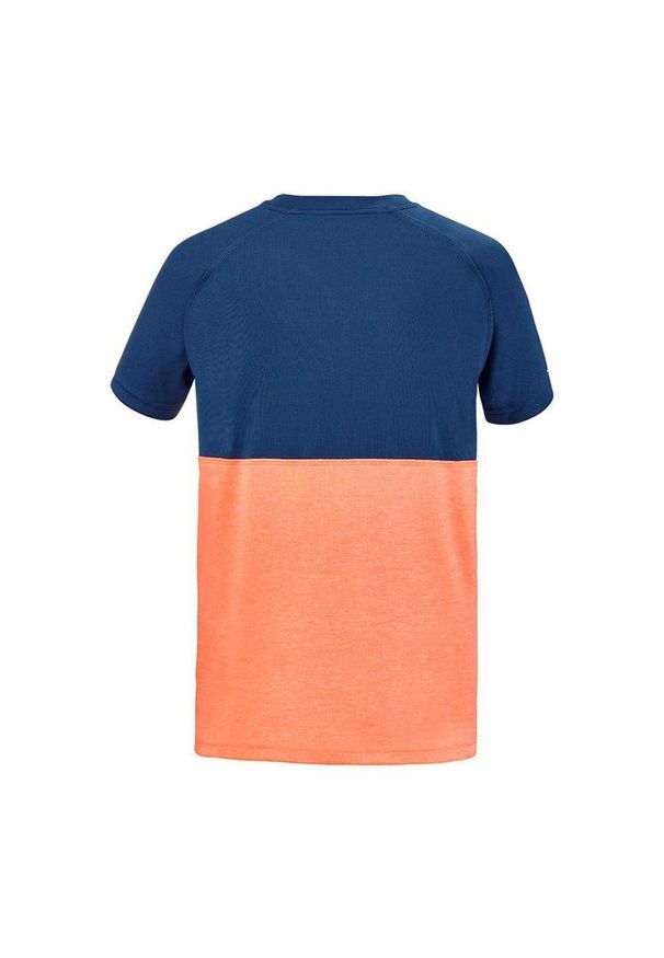 Koszulka tenisowa chłopięca Babolat Play Crew Tee Boy. Kolor: wielokolorowy, niebieski, żółty, pomarańczowy. Sport: tenis