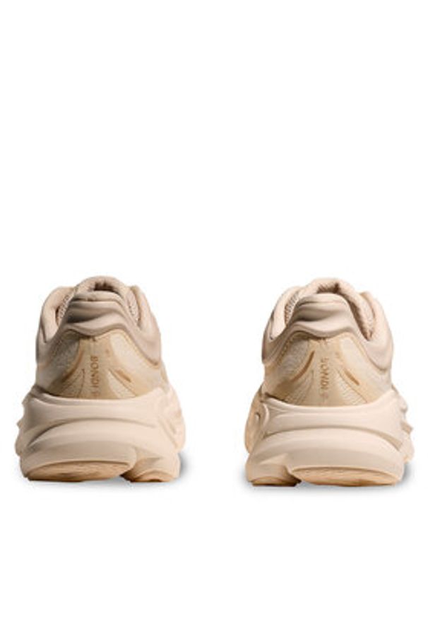 HOKA - Hoka Buty do biegania Bondi 9 1162012 Beżowy. Kolor: beżowy. Materiał: materiał