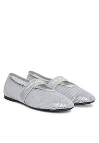 Karl Lagerfeld - KARL LAGERFELD Baleriny KL40125 Srebrny. Kolor: srebrny. Materiał: materiał #5