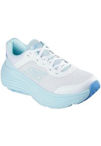skechers - Adidasy Skechers Max Cushioning Endea, Kobiety. Kolor: niebieski. Materiał: tkanina, syntetyk, materiał. Model: Skechers Sport. Sport: turystyka piesza #1
