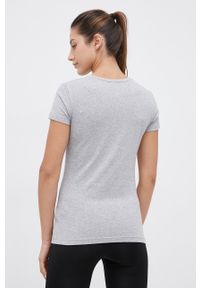 Emporio Armani Underwear T-shirt damski kolor szary. Okazja: na co dzień. Kolor: szary. Materiał: dzianina, materiał. Wzór: nadruk. Styl: casual