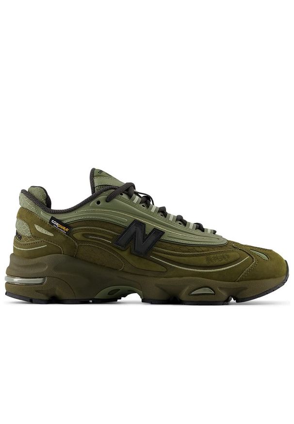Buty unisex New Balance M1000NBU - zielone. Kolor: zielony. Materiał: tkanina, zamsz, materiał. Szerokość cholewki: normalna