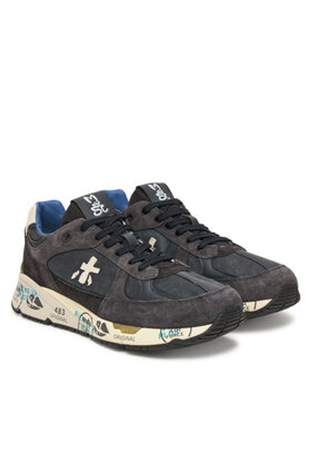 Premiata Sneakersy MASE VAR 7819 Granatowy. Kolor: niebieski. Materiał: materiał
