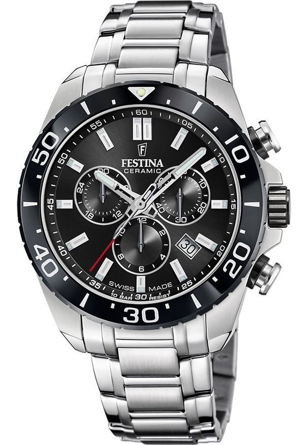 Zegarek Festina Zegarek męski Festina F20042-4 srebrny. Kolor: srebrny