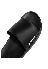 Klapki Rider Speed Slide Ad M 11766-21555 czarne. Kolor: czarny. Materiał: skóra, materiał. Wzór: motyw zwierzęcy