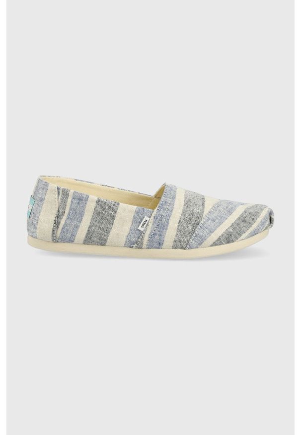Toms espadryle Alpargata. Kolor: niebieski. Materiał: guma
