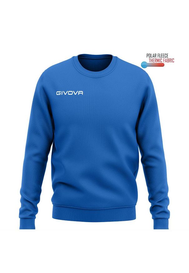 Bluza piłkarska dla dorosłych Givova Maglia One niebieska. Kolor: niebieski. Materiał: poliester. Sport: piłka nożna