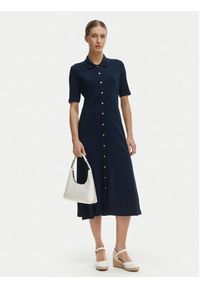 TOMMY HILFIGER - Tommy Hilfiger Sukienka codzienna WW0WW48776 Niebieski Regular Fit. Okazja: na co dzień. Kolor: niebieski. Materiał: bawełna. Typ sukienki: proste. Styl: casual #3