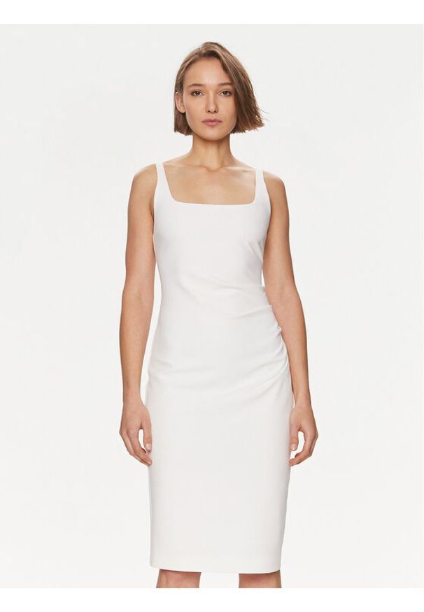 Hugo Sukienka koktajlowa Kanke 50511458 Biały Slim Fit. Kolor: biały. Materiał: syntetyk. Styl: wizytowy