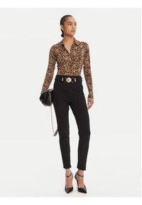 Just Cavalli Koszula 79PAL228 JS496 Brązowy Slim Fit. Kolor: brązowy. Materiał: wiskoza