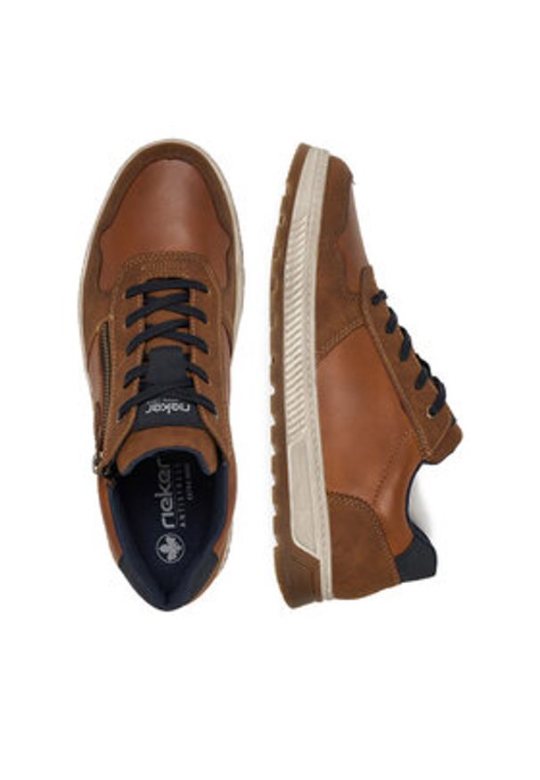 Rieker Sneakersy 37029-25 Brązowy. Kolor: brązowy. Materiał: materiał, syntetyk