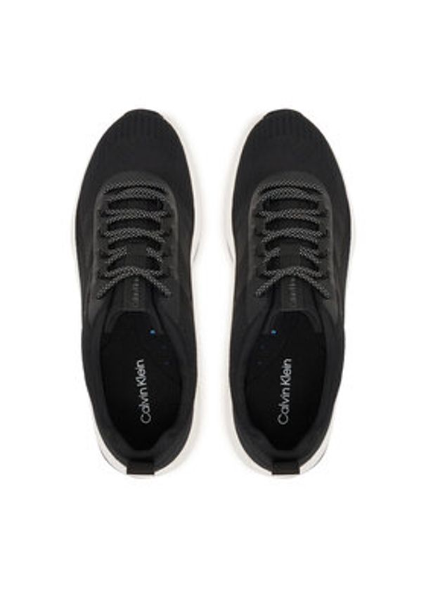 Calvin Klein Sneakersy Andrea - Chunky Ck Stripe Runner Trainers HM0HM02158 Czarny. Kolor: czarny. Materiał: materiał
