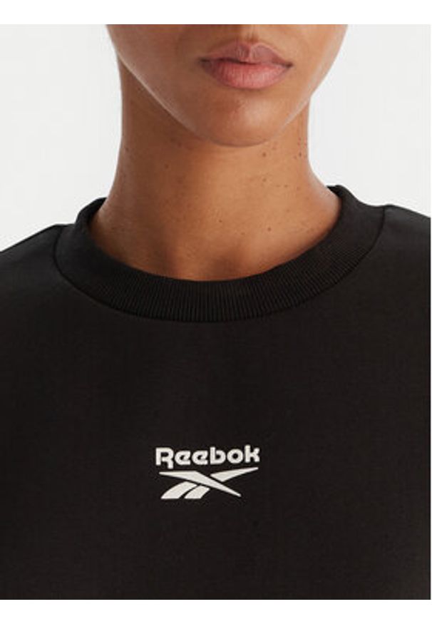 Reebok Bluza Hazel RK25172CCW Czarny Regular Fit. Kolor: czarny. Materiał: syntetyk, bawełna