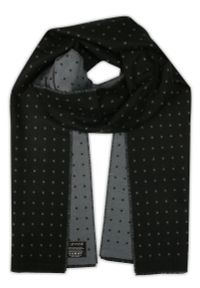 V. Fraas - Szalik Czarno-Szary w Kropki, Groszki, Miękki, Firmy V.Fraas -Cashmink- Elegancki, Męski. Kolor: czarny, szary, wielokolorowy. Materiał: wełna, akryl, poliakryl, syntetyk, materiał, tkanina. Wzór: kropki, grochy. Sezon: lato. Styl: elegancki