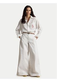 Polo Ralph Lauren Koszula 211A12786003 Biały Oversize. Typ kołnierza: polo. Kolor: biały. Materiał: len #3