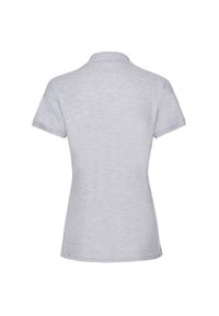 FRUIT OF THE LOOM - Damska Koszulka Polo Premium Heather. Typ kołnierza: polo. Kolor: szary