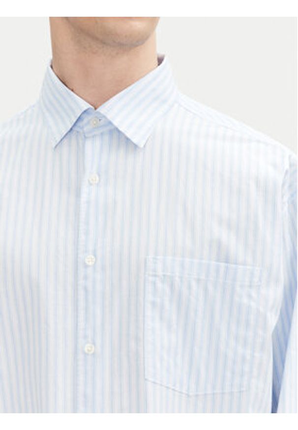 Jack & Jones - Jack&Jones Koszula Atlas 12271085 Błękitny Wide Fit. Kolor: niebieski. Materiał: bawełna