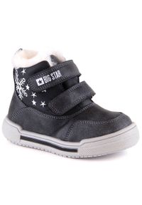 Big-Star - Śniegowce buty zimowe dziecięce ocieplane na rzepy Big Star KK374191 czarne. Zapięcie: rzepy. Kolor: czarny. Sezon: zima
