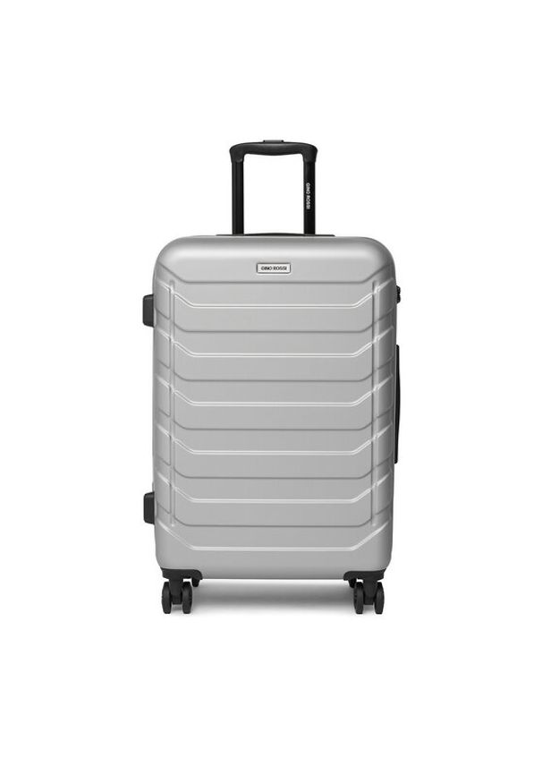 Gino Rossi - GINO ROSSI Walizka średnia CEO-GIN-M-003-05-SILVER Srebrny. Kolor: srebrny