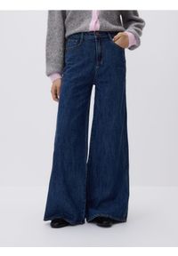 Reserved - Jeansy wide leg - niebieski. Kolor: niebieski #1