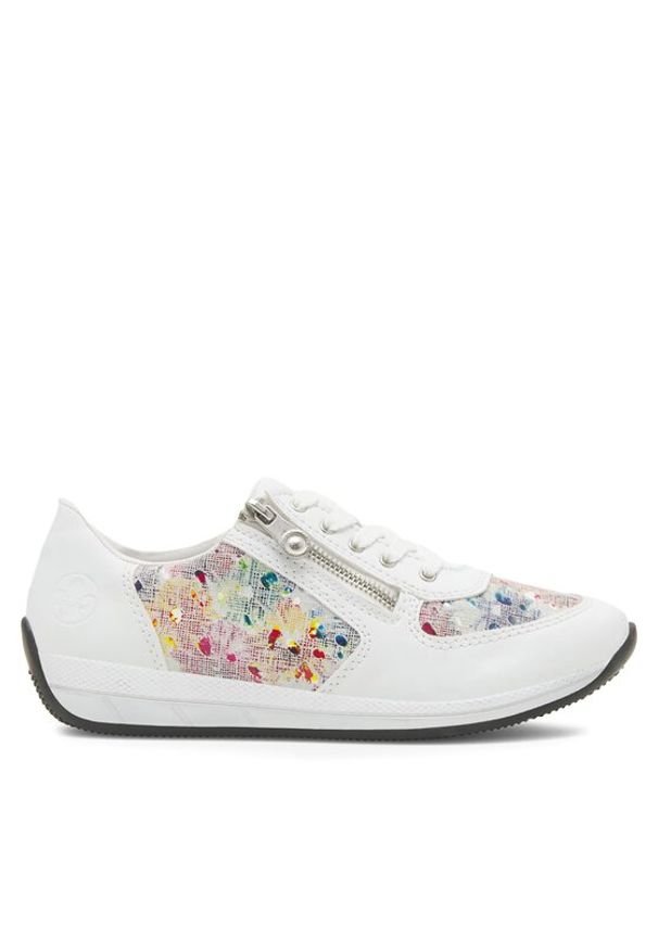 Rieker Sneakersy N1112-90 Biały. Kolor: biały. Materiał: skóra