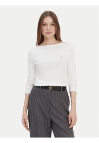 TOMMY HILFIGER - Tommy Hilfiger Bluzka New Cody WW0WW40589 Écru Slim Fit. Materiał: bawełna #1
